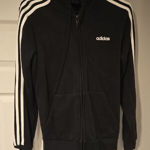 Adidas Kids Black and White Track Jacket